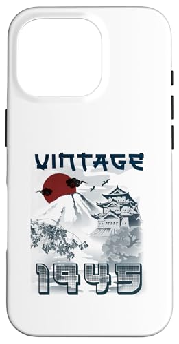 Hülle für iPhone 16 Pro Geburtstag 79 Jahre alt für Mann Frau Retro Vintage 1945 Japan von Awesome birthday Retro Vintage Japan Lovers tees