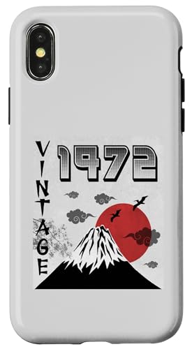 Hülle für iPhone X/XS Geburtstag 52 Jahre alt für Mann Frau Retro Vintage 1972 Japan von Awesome birthday Retro Vintage Japan Lovers tees