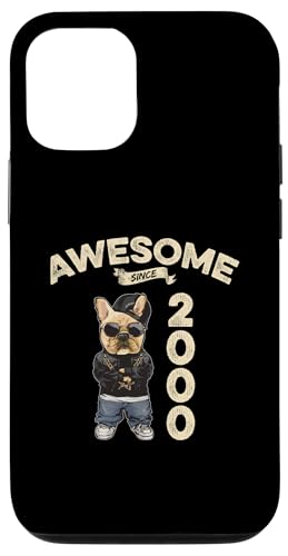 Hülle für iPhone 15 Geburtstag Awesome since 2000 Herren Damen Hunde von Awesome since Spruch Cooler Hunde Geburtstag