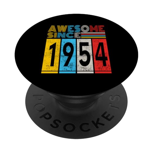 Awesome since 1954 Mann Frau Deko Lustig Retro PopSockets mit austauschbarem PopGrip von Awesome since Spruch Geburtstag