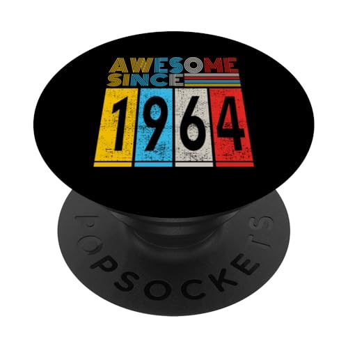 Awesome since 1964 Mann Frau Deko Lustig Retro PopSockets mit austauschbarem PopGrip von Awesome since Spruch Geburtstag