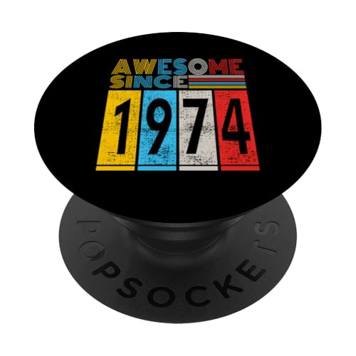 Awesome since 1974 Mann Frau Deko Lustig Retro PopSockets mit austauschbarem PopGrip von Awesome since Spruch Geburtstag