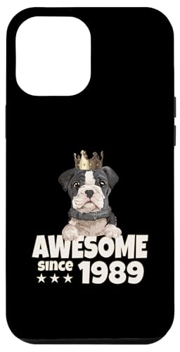 Hülle für iPhone 13 Pro Max Geburtstag Awesome since 1989 Herren Damen Hunde König von Awesome since Spruch Hunde König Geburtstag