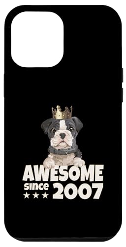 Hülle für iPhone 14 Plus Geburtstag Awesome since 2007 Herren Damen Hunde König von Awesome since Spruch Hunde König Geburtstag