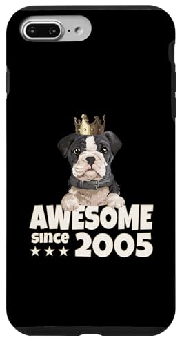 Hülle für iPhone 7 Plus/8 Plus Geburtstag Awesome since 2005 Herren Damen Hunde König von Awesome since Spruch Hunde König Geburtstag