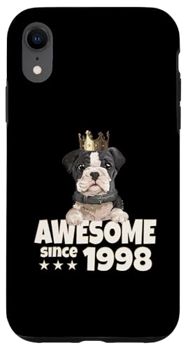 Hülle für iPhone XR Geburtstag Awesome since 1998 Herren Damen Hunde König von Awesome since Spruch Hunde König Geburtstag