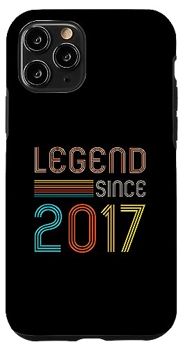 Hülle für iPhone 11 Pro Retro-Hemd Legend Since 2017 zum 8. Geburtstag von Awesomes birthday Retro Gifts tees