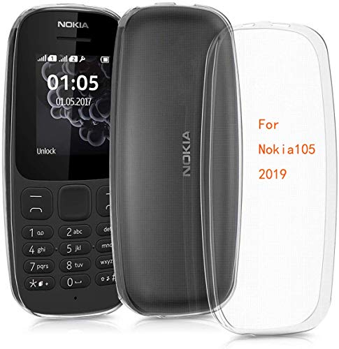 Axcellent Schutzhülle für Nokia 105 (2019 Edition) + Panzerglas Displayschutzfolie,Clear Gel Premium Transparent Soft Hülle Case Silicone TPU Cover Bumper für Nokia 105 (2019 Edition) von Axcellent