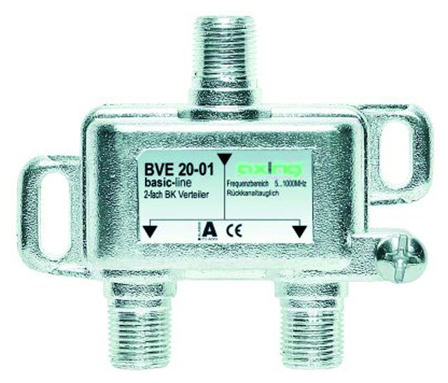 Axing BVE 20-01 BK-2-fach Verteiler 5-1000 MHz von Axing