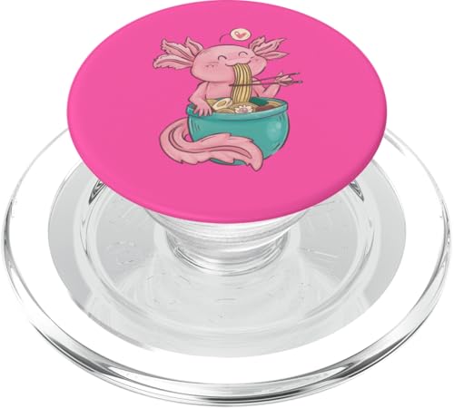 Axolotl Girl Japan Style Japanese Axolotl Ramen PopSockets PopGrip für MagSafe von Axolotl Apparel & Accessories Co.