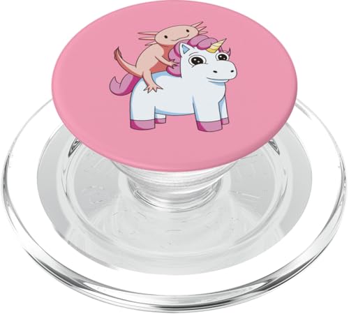 Axolotl Unicorn Einhorn lustiges Axolotl PopSockets PopGrip für MagSafe von Axolotl Apparel & Accessories Co.