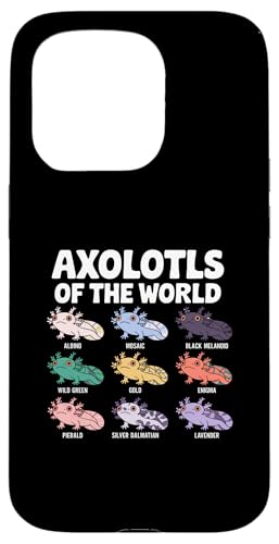 Hülle für iPhone 15 Pro Axolotls of the World Kawaii, niedliches Anime-Salamander-Kunstwerk von Axolotl Lover Kawaii Amphibian Artwork Otaku