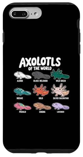 Hülle für iPhone 7 Plus/8 Plus Axolotls of the World Kawaii, niedliches Anime-Salamander-Kunstwerk von Axolotl Lover Kawaii Amphibian Artwork Otaku