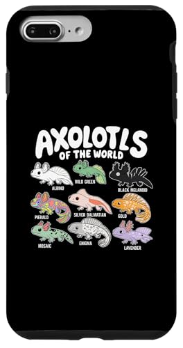 Hülle für iPhone 7 Plus/8 Plus Axolotls of the World Kawaii, niedliches Anime-Salamander-Kunstwerk von Axolotl Lover Kawaii Amphibian Artwork Otaku