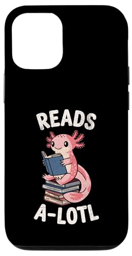 Hülle für iPhone 12/12 Pro Niedlicher Axolotl Lese-Alotl Bücherwurm Jungen Mädchen Kinder von AxolotlAxis1