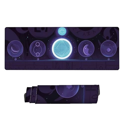 Lila Mauspad XXL 800 x 300 x 3 mm, Gaming Mousepad Zubehör, Groß Mauspad Einfachheit, Verlängertes Mousepad Gaming Schreibtischunterlage, Wasserdicht Mousepad mit Vernähte Kanten, für Büro, Laptop G-9 von Aynaeinn