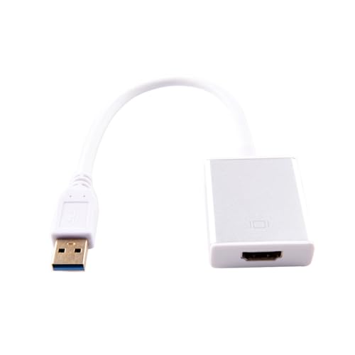 Azxcvbnm Hochauflösender USB-auf-HDTV-Port-Adapter, 1080p, USB 3.0/800 x 600, USB 2.0 für 7/8/10 für Laptops und HDTVs von Azxcvbnm