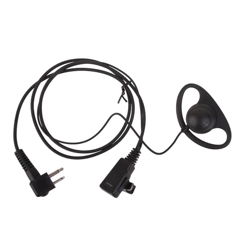 Azxcvbnm Ohrhörer für CLS1110 CLS1410 CP185 CP200 CP200d GP300 mit PTT Mikrofon, 2-poliges Headset, D-förmig von Azxcvbnm