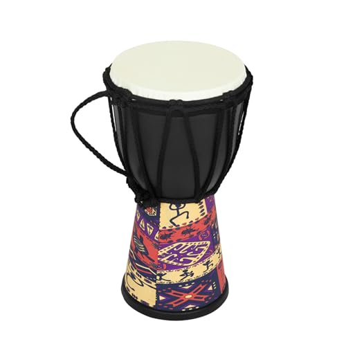 PVC Ziegenhaut Handtrommel Musical Handheld Percussion Instrumente African Hand Drum 4 Zoll Beruf Afrikanische Djembe Drum von Azxcvbnm