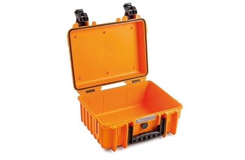 B&W Transportkoffer Outdoor - Typ 3000 Orange - wasserdicht nach IP67 Zertifizierung, staubdicht, bruchsicher und unverwüstlich von B&W International