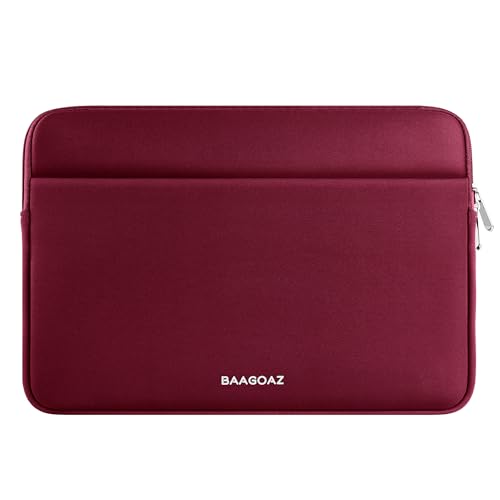 BAAGOAZ 11-13 Zoll Laptop Tasche Hülle, für 11,6 Zoll PC Notebook Chromebook, und 13,3 Zoll MacBook Pro Air M3 M2 M1 2024 2023 2022 & Surface Pro, Laptophülle Schutzhülle Laptoptasche, Rot von BAAGOAZ