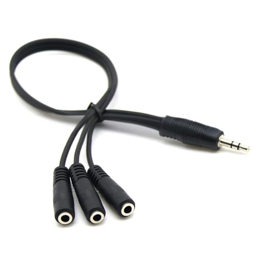 BABYVIVA Professionelles 3 5-mm Kabel Für Mikrofone Und Telefone Stecker Auf 3 Buchsen Draht 3 5-Kabel 30 cm von BABYVIVA