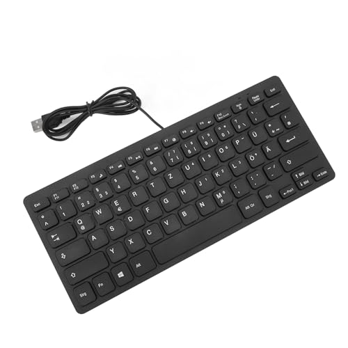 BAFOVY Ultradünne Tastatur, 78 Tasten, Sprache, USB-Kabel, Kompakte Tastatur mit Scherenschalter-Technologie für Zweisprachige Benutzer auf Englisch. Entwickelt, um Kleinen (Deutsches von BAFOVY