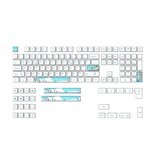 130 Tasten PBT-Tastenkappen, XDA-Profil, DYE SUB, personalisierte elektronische Spiel-Tastenkappe für Cherry MX-Switch, mechanische Tastatur, PBT-Tastenkappen, Tastenkappe, XDA-Profil, DYE-SUB, von BAHJKASD