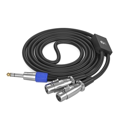 BAHJKASD 15 cm 10 35 Mm Auf Doppeltes 3-Pin Ausgangs Kabel Standard-6 35 Auf 3-Pin Splitter Umwandlungsleitung Für Verstärker Mischpulte von BAHJKASD