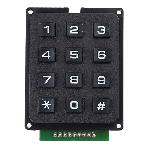 BAHJKASD 3 X 4 Matrizen Tasten Tastatur Tastatur Array Module ABS Kunststofftasten 3 X 4 12 Tasten Membrantasten Bausatz von BAHJKASD