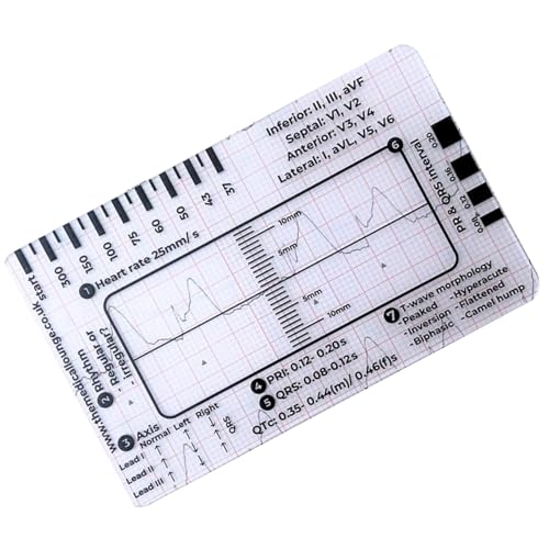 Elektrokardiogramm 7 Schritt Lineal Karten Elektrokardiogramm Interpretationsinstrument Zur Interpretation Herzgesundheit Bewertung von BAHJKASD