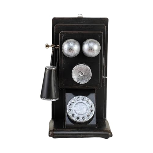 Kreatives Retro Telefonmodell Metallhandwerk Vintage Rotary Phone Statue Für Nostalgics Home Decors Und Schreibtischverzierung von BAHJKASD