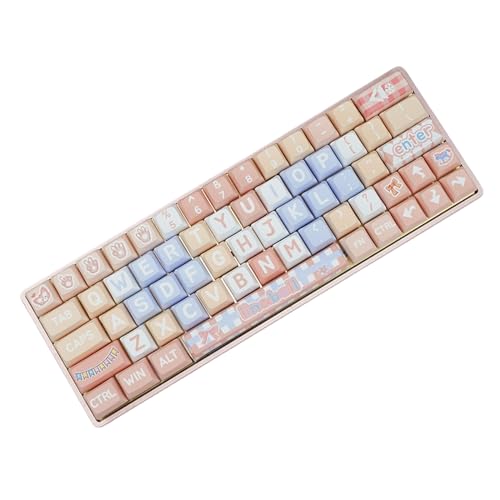 XDA-Profil-Tastenkappen mit 127 Tasten, bunt, PBT-Farbstoffsublimation, für mechanische Tastaturen, XDA-Profil-Tastenkappen, Tastenkappen für personalisierte Tastaturen, Tastenkappen für englische von BAHJKASD