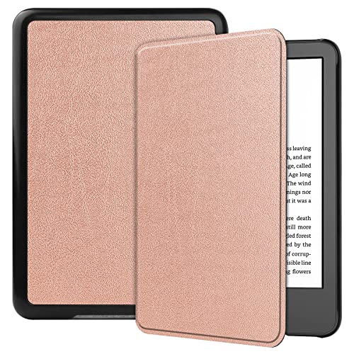 BAIDIYU Hülle Kompatibel mit Kindle 11th Generation 2024, Ultraleichte Schutzhülle mit Standfuß und automatischer Sleep/Wake-Funktion, Schutzhülle Tablet.(Roségold) von BAIDIYU