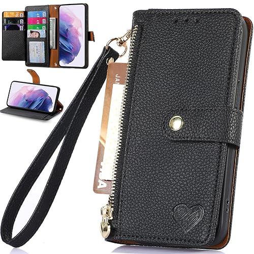 Zipper Wallet Schutz Hülle für Samsung Galaxy A26 5G, Ständer Case RFID-Blockierung Cover für Samsung Galaxy A26 5G-001 von BAILI