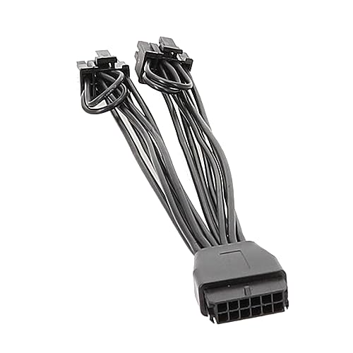 12PIN Auf Zwei 6+2 Grafikkarten Kabeladapter 12Pin Buchse Auf 2X 6+2Pin Stecker Für PCIe Stromkabel Für Grafikkarten Umgekehrter Adapter Für 12PIN Auf Zwei 8PIN Grafikkarten Geeignet Für Mit von BAIRU