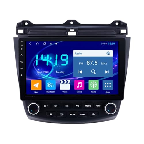 Android Autoradio Stereo 9 Zoll HD Digital Multi-Touchscreen Für Honda Accord 7 2003-2007 Android Auto Mit Navigation Bluetooth-Unterstützung Radio Lenkradsteuerung DAB Mit Rückfahrkamera(4-Core WiFi von BAIWAAG