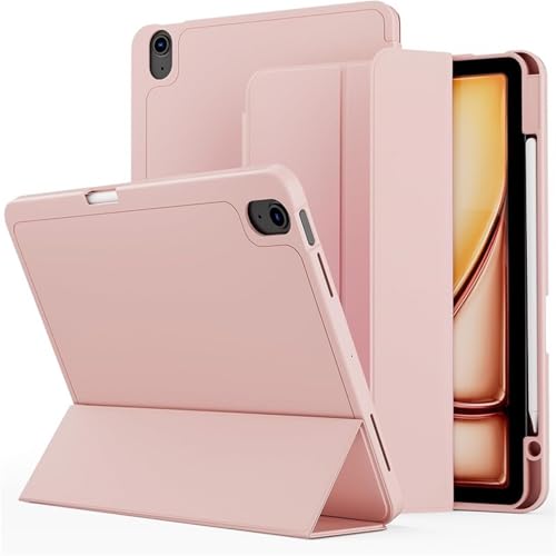 BANDKIT Schutzhülle für iPad 2024 Air13/2024 Pro 13/2024 Pro11, Tablet-Hülle mit Stiftschlitz, Rosa, 2024 Pro 13 von BANDKIT