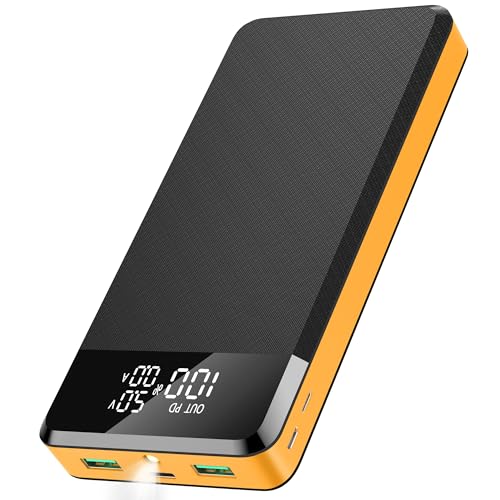 Power Bank 52800mAh PD 25W Powerbank schnell aufladende Externe Batterie mit großer Kapazität, USB C tragbares Ladegerät mit 3 Ausgängen und 3 Eingängen und LED-Display | Taschenlampe von BAOZILY