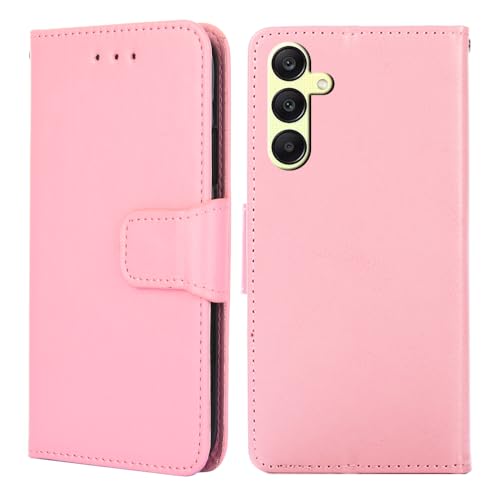 BARALARIQIU Wallet Case Kompatibel für Samsung A25 5G hülle 6,5 Zoll,[Premium PU Leder] [RFID-Blocker][Kartenfach] Flip Echt Leder Klapphülle Handytasche,Schutzhülle Klappbar Flipcase-Rosa von BARALARIQIU