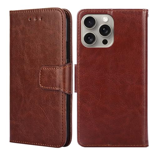 BARALARIQIU Wallet Case Kompatibel für iPhone 6 Plus hülle 5,5 Zoll,[Premium PU Leder] [RFID-Blocker][Kartenfach] Flip Echt Leder Klapphülle Handytasche,Schutzhülle Klappbar Flipcase-Braun von BARALARIQIU