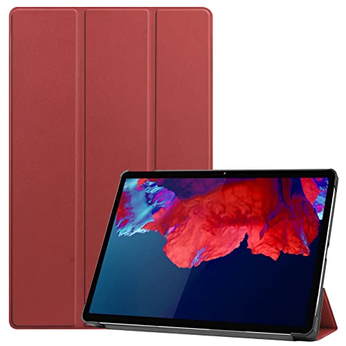 BASEY Hülle für Lenovo Tab P11 Schutzhülle Hülle - Lenovo Tab P11 Hartschalen-Hülle Lenovo Tab P11 Tablethülle Schutz - DonkelRot von BASEY