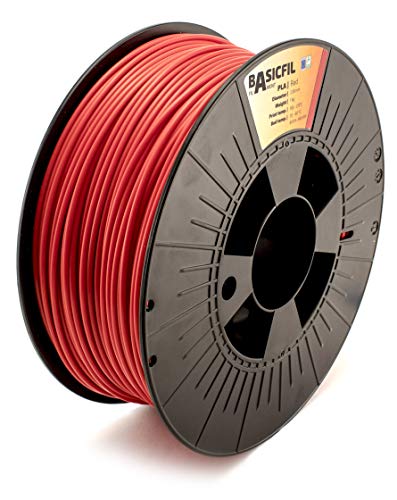 BASICFIL PLA (3D Drucker Filament), 2.85mm, 1kg, Rot (Red) von BASICFIL