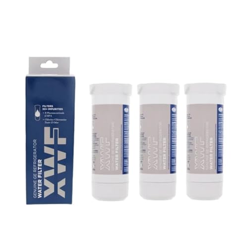 Ersetzen Sie Den GE XWF Kühlschrank-Wasserfilter For WR17X30702, Kompatibel Mit Maxblue MB-F48, Kompatibel Mit AQUACREST AQF-FF48(3pcs) von BAUQCHMA