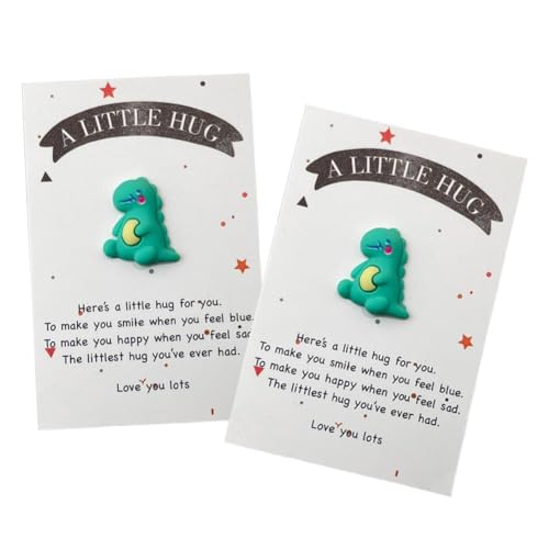 2/6 Stück Mini Pocket Hug Rabbit Dinosaurier Dankeskarten Grußkarte für Freunde Mini Geschenk Pocket and Family Hug Hig 25 kleine Geschenke Freundlichkeit Bulk geheimen Tag Geschenkbuch Valentinstag von BBASILIYSD