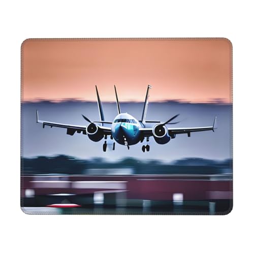 BBEXJIGY Mauspad mit Flugzeugdruck, Gummiunterseite, dekoratives Schreibtisch-Accessoire von BBEXJIGY