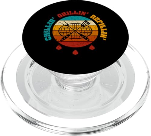 Chillin' Grillin' Refillin' BBQ & Grillen PopSockets PopGrip für MagSafe von BBQ Barbecue Grill Lovers & Party Fun Humor