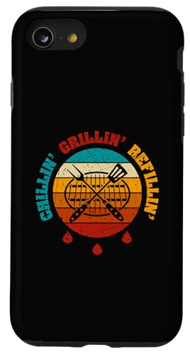 Hülle für iPhone SE (2020) / 7 / 8 Chillin' Grillin' Refillin' BBQ & Grillen von BBQ Barbecue Grill Lovers & Party Fun Humor