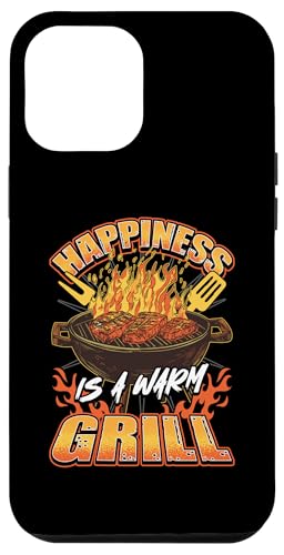 Hülle für iPhone 13 Pro Max Happiness Is A Warm Grill BBQ Barbecue Lover Grill von BBQ Gear Barbecue Grill Accessories