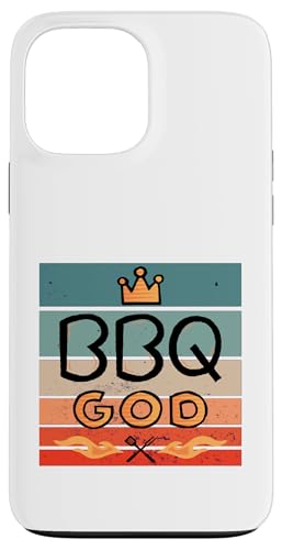 BBQ Gott Grill Krone Flammen Utensilien Vintage Feuer Kochen Hülle für iPhone 13 Pro Max von BBQ Gott Grill Krone Flamme Utensilien Vintage